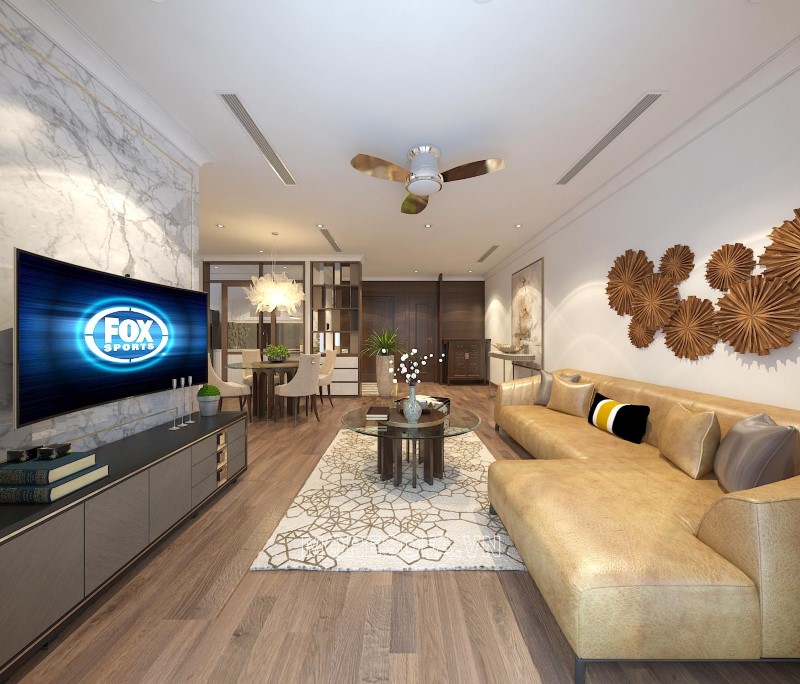 Ghế sofa góc bọc da màu cam